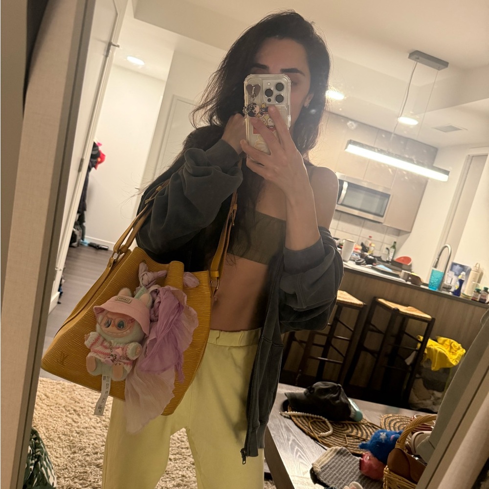 Louis Vuitton Yellow Tan Epi Leather Shoulder Bag